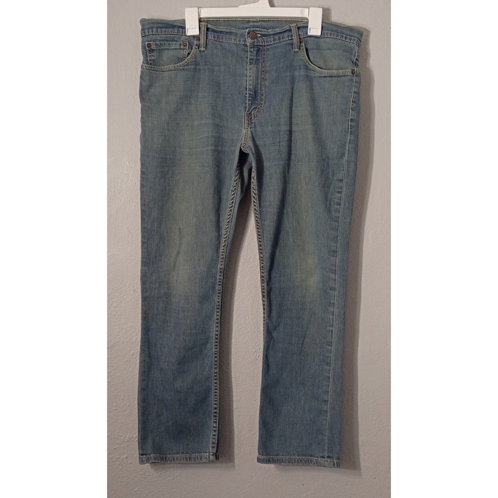 Levis 511 Jeans Mens 38x30 Blue Denim Slim Straight Fit‎ Light Wash Denim Faded